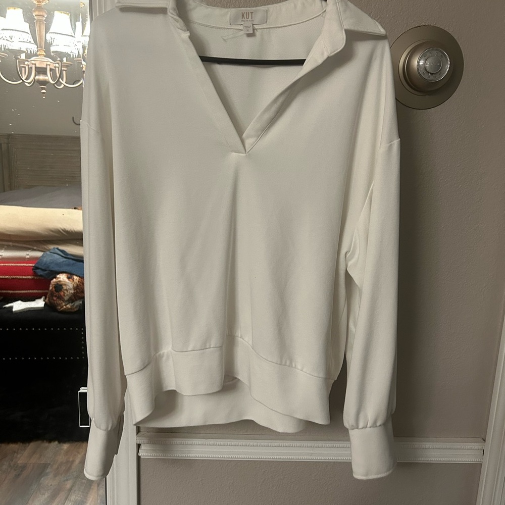 Kut from the Kloth Crisp White Blouse